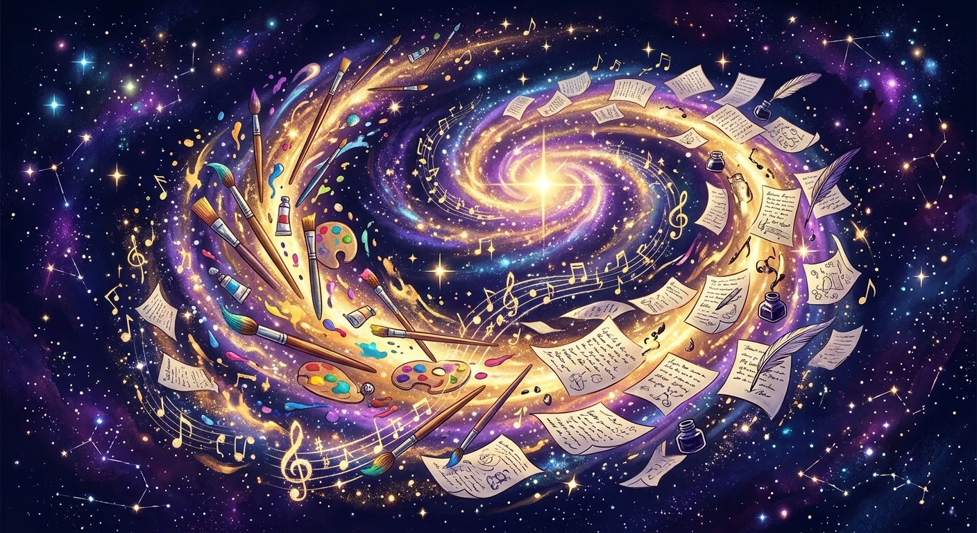 病の創造性とインスピレーションを象徴するイラスト