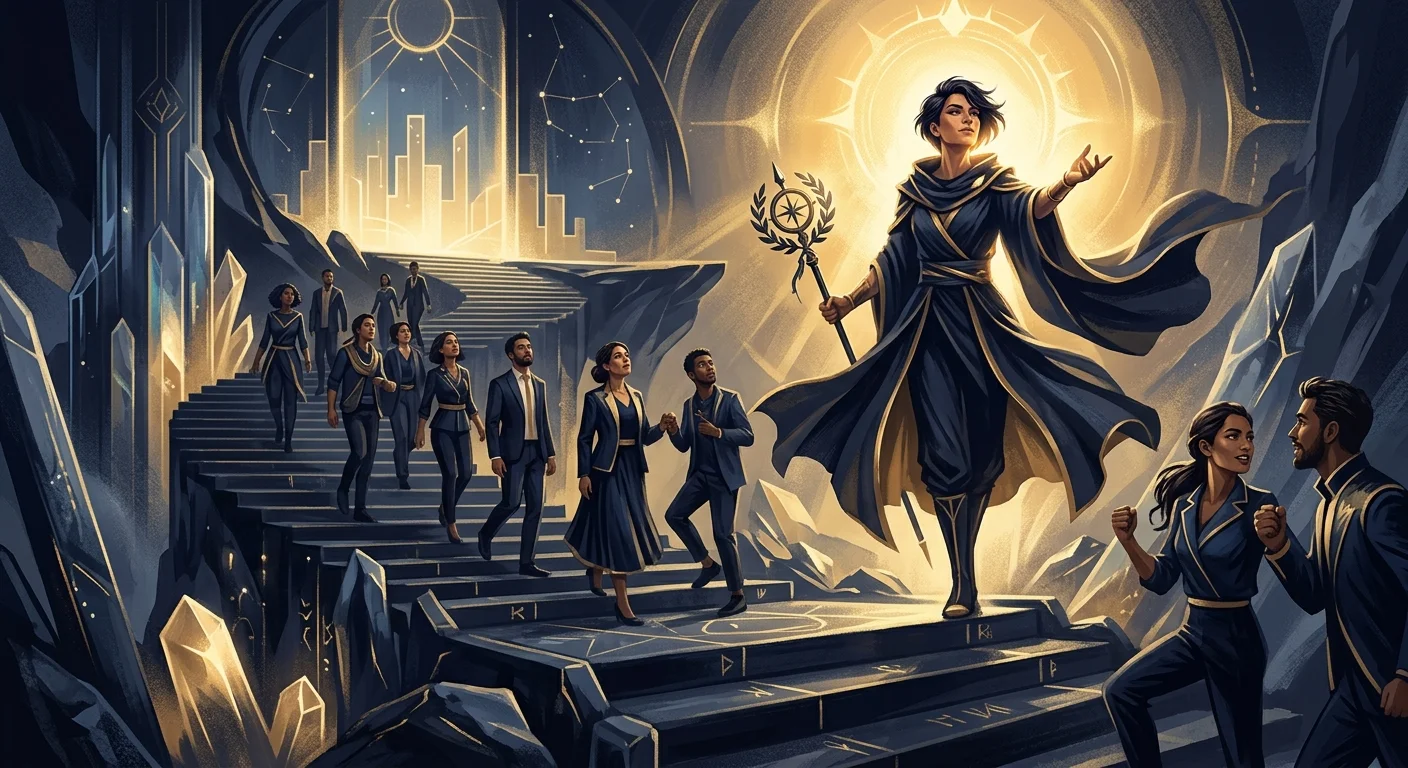 冠帯のリーダーシップと向上心を象徴するイラスト