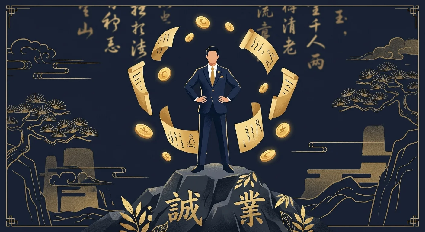 建禄の堅実さと金運を象徴するイラスト