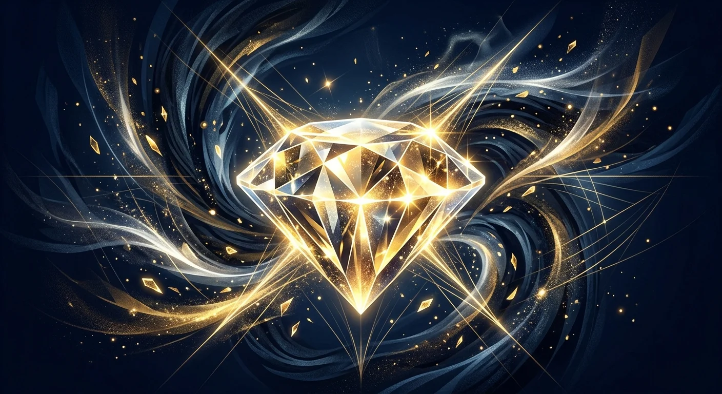 死の鋭い洞察力を象徴するクリスタルのイラスト