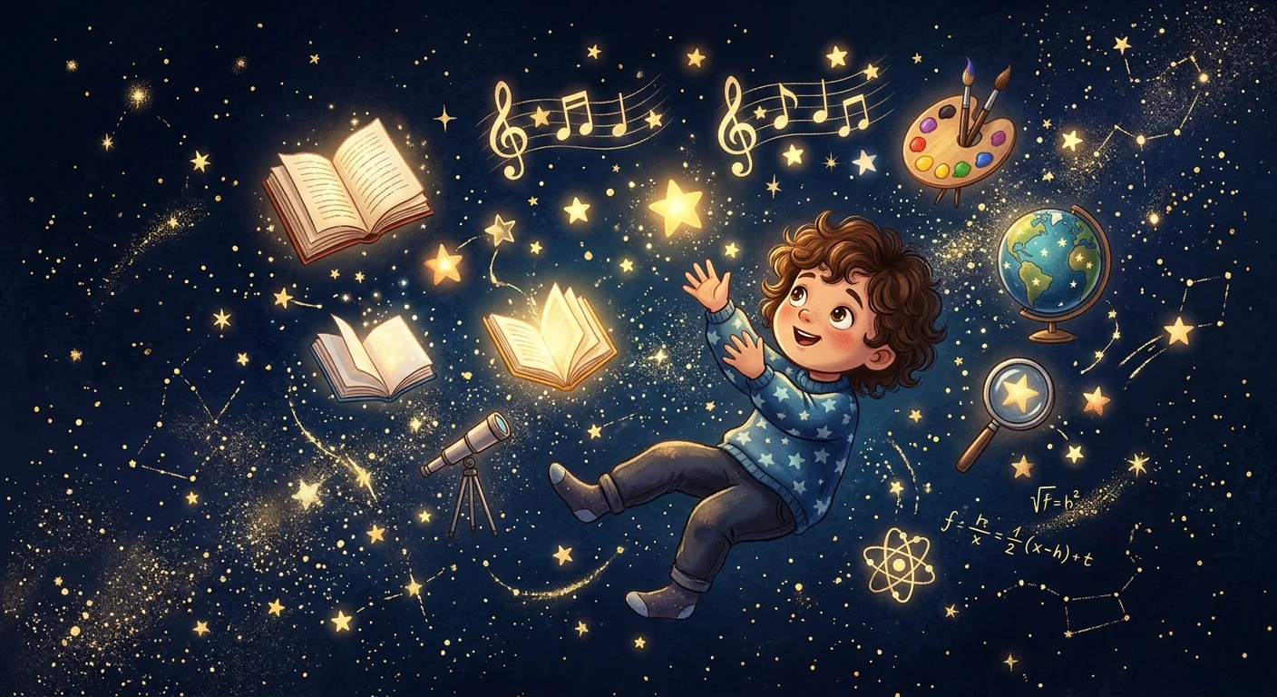 胎の好奇心と探究心を象徴するイラスト