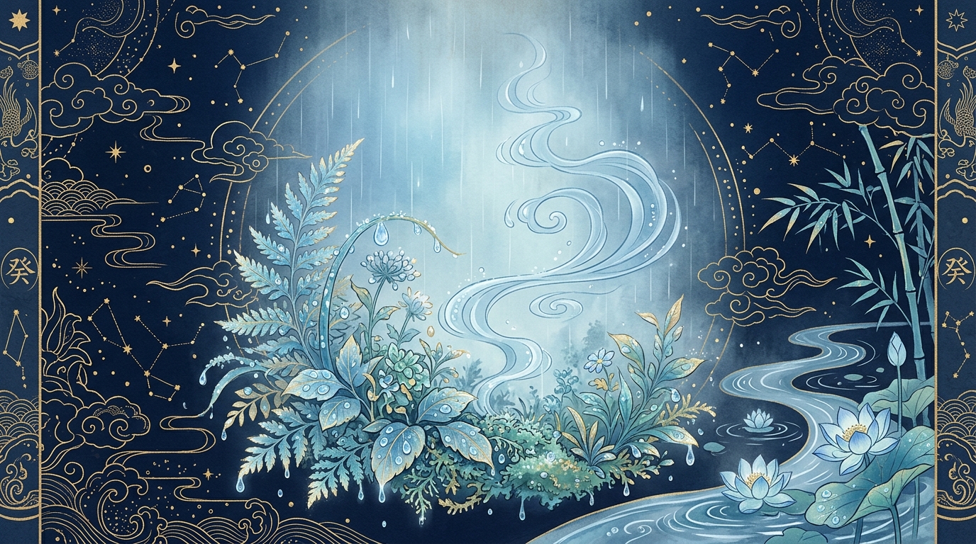 癸（みずのと）を象徴するイラスト