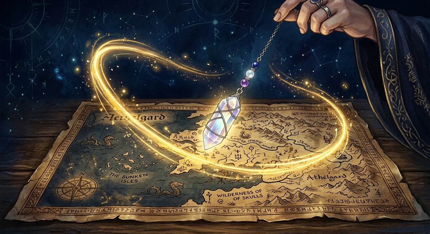 ダウジングのペンデュラムを象徴するイラスト