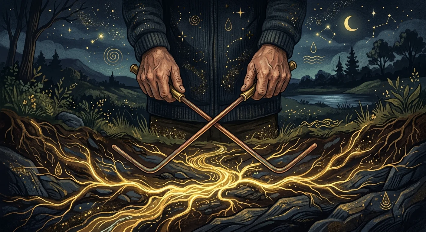 ダウジングロッドのイラスト