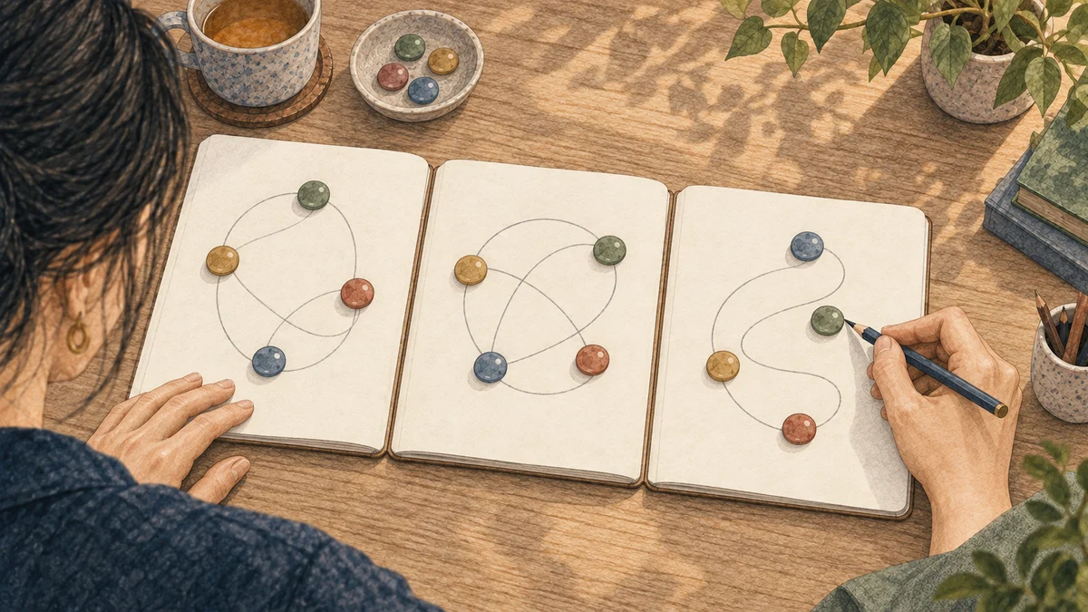 同じ4つのテーマが時間の中で繰り返す様子を記録する