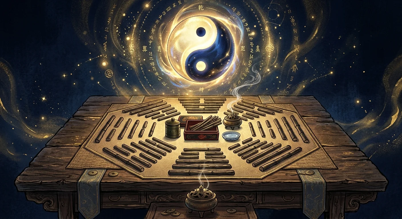 易占いの八卦を象徴するイラスト