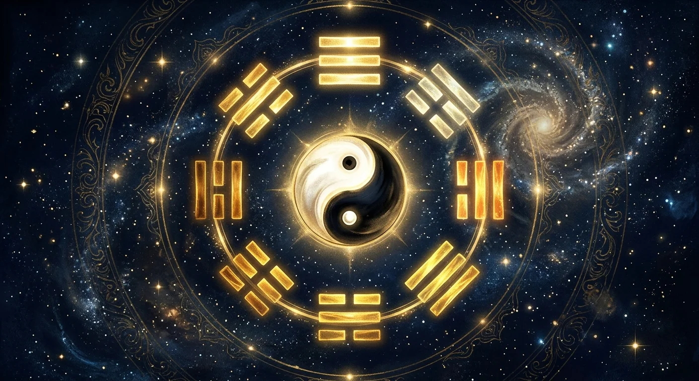 易占いのコイン占いを象徴するイラスト