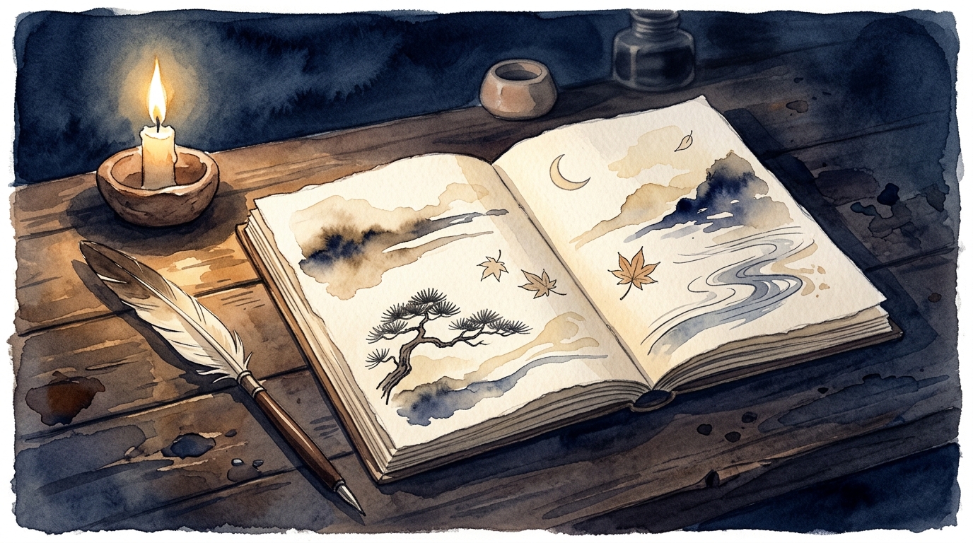 ノートに自分の判断軸を書き留めるイメージ：覚醒数の成熟段階を象徴