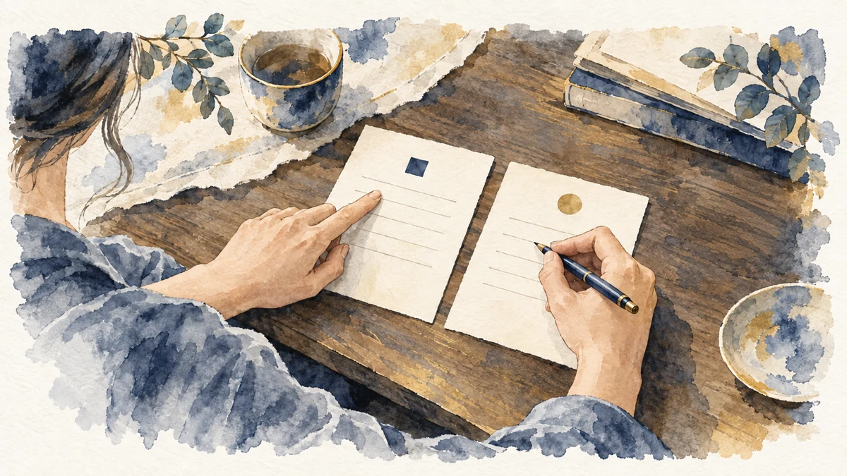 実際に起きた出来事と感じたことを別々のメモに整理する人