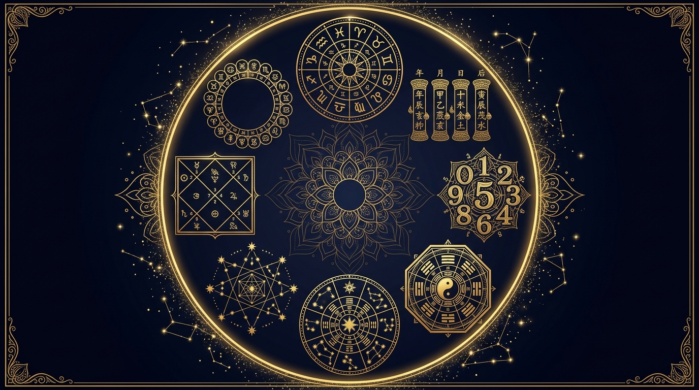 8つの命術を象徴するシンボルイラスト