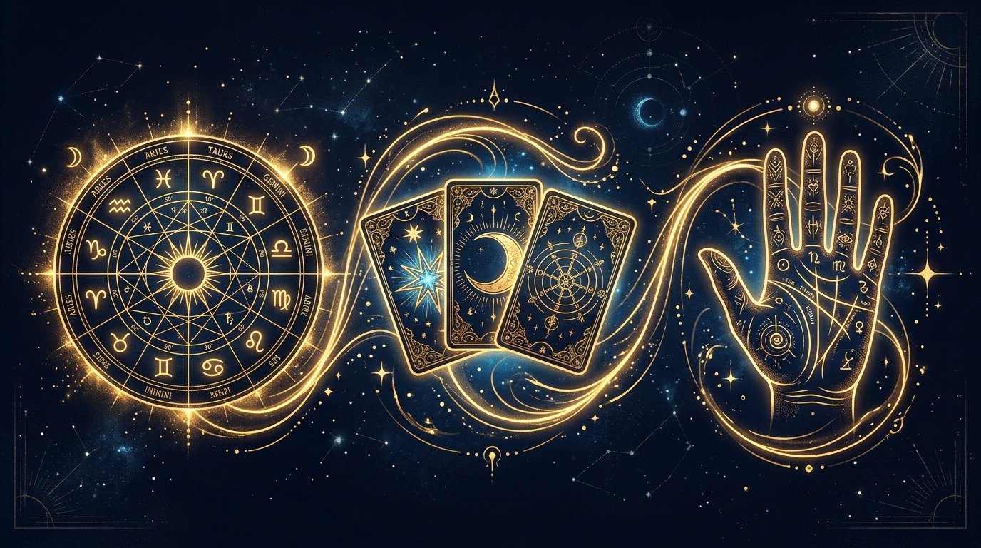 命術・卜術・相術の3分類を示す比較イラスト