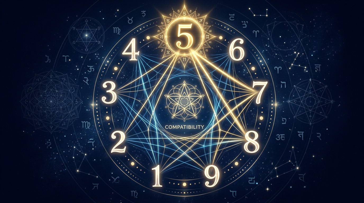 数秘術5と他ナンバーの相性図