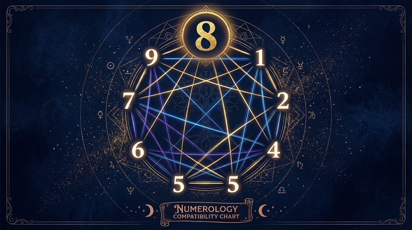 数秘術8と他ナンバーの相性図