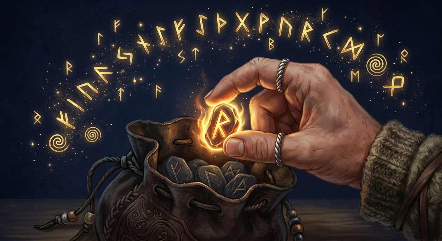 ルーン占いのワンルーンを象徴するイラスト