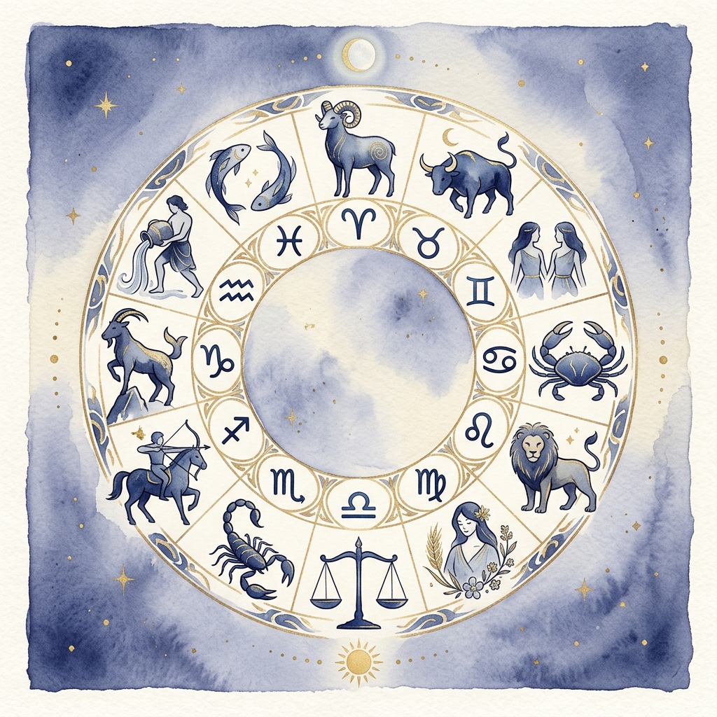 サビアンシンボルの黄道360度イメージ