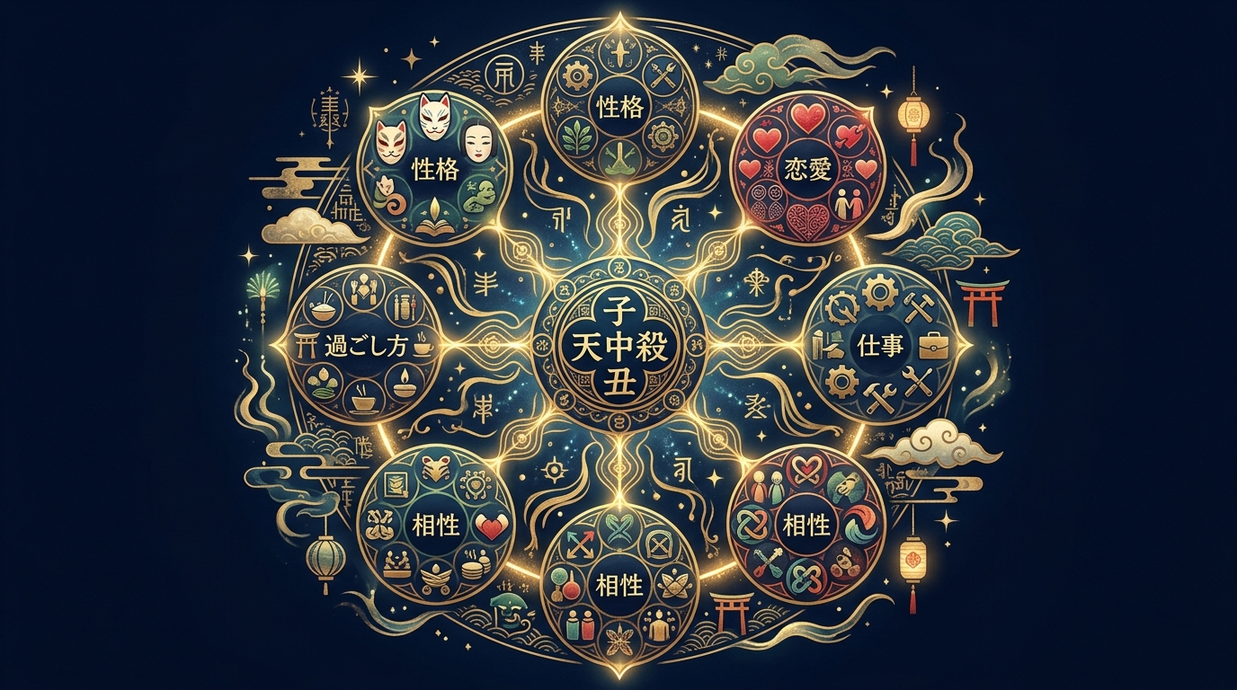子丑天中殺の相性・関連図