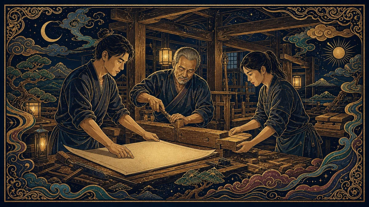 受け継いだ土台を家族や仲間と育てる場面