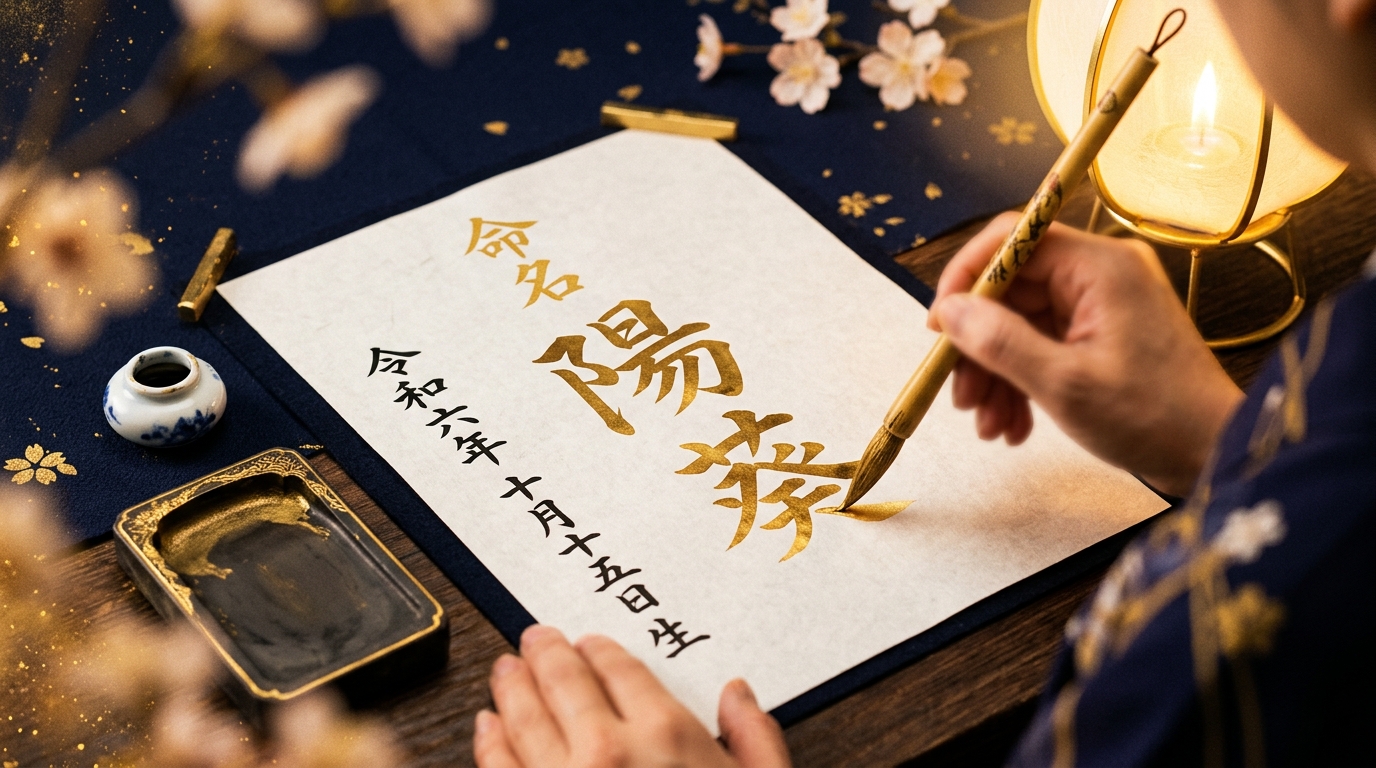 赤ちゃんの名付けに姓名判断を活用するイメージ