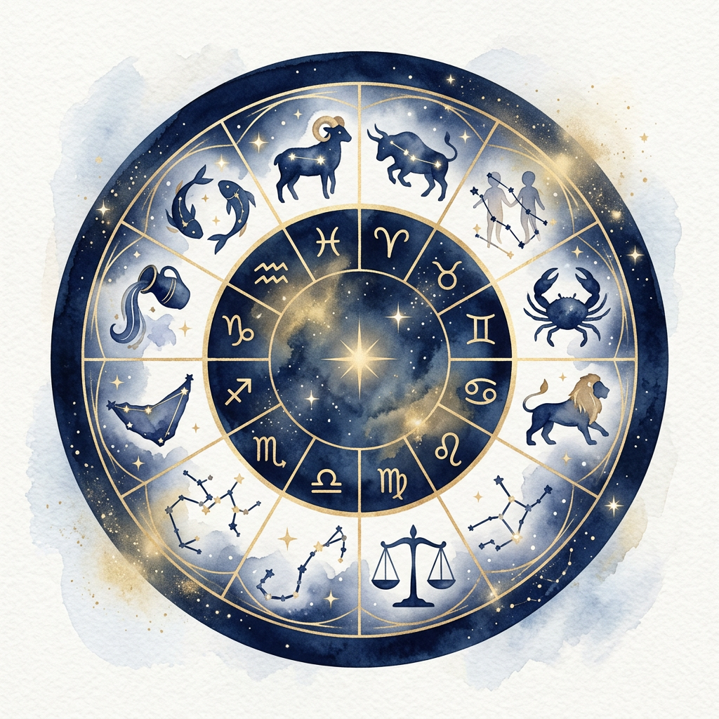 黄道十二星座の配置イメージ