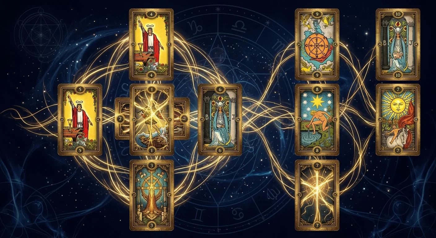 ケルト十字スプレッドの配置イラスト