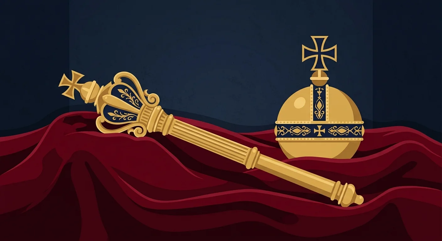 皇帝の王笏とオーブを象徴するイラスト