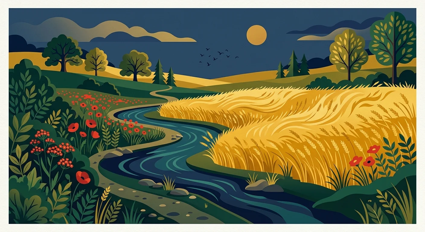 女帝の豊かな庭園を象徴するイラスト