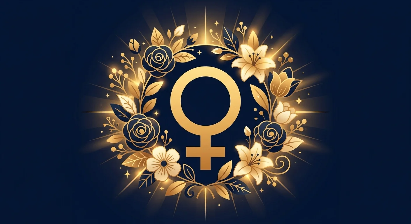 金星と愛を象徴するイラスト