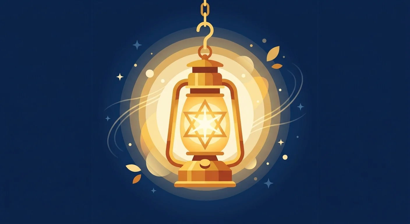 隠者のランタンと知恵の光のイラスト