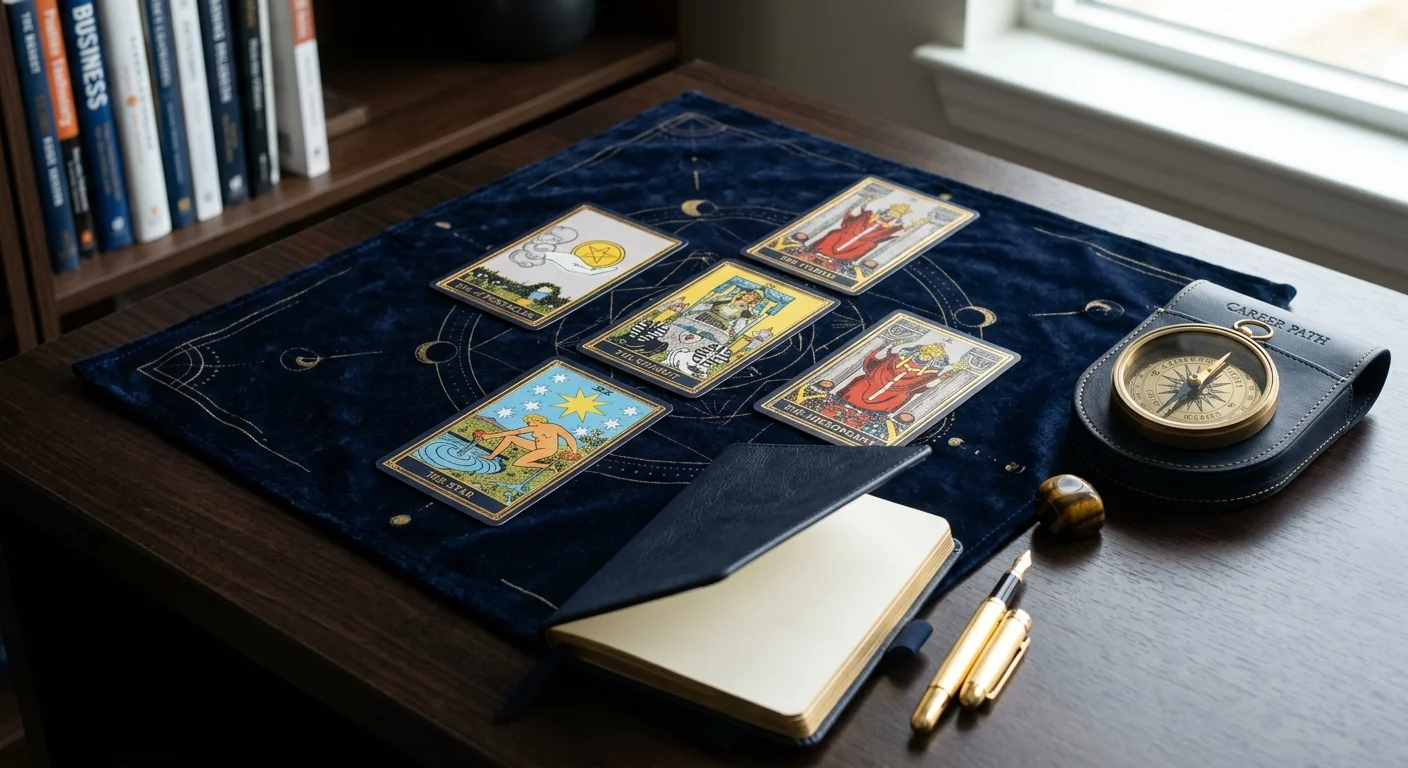 タロットの仕事運リーディングを象徴するイラスト