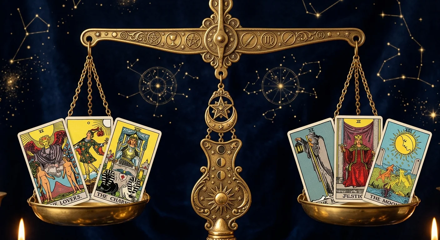 タロットの判断を象徴するイラスト