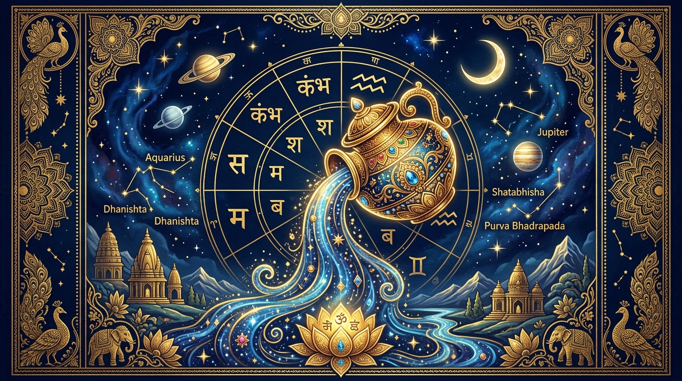 インド占星術 水瓶座ラグナを象徴するイラスト