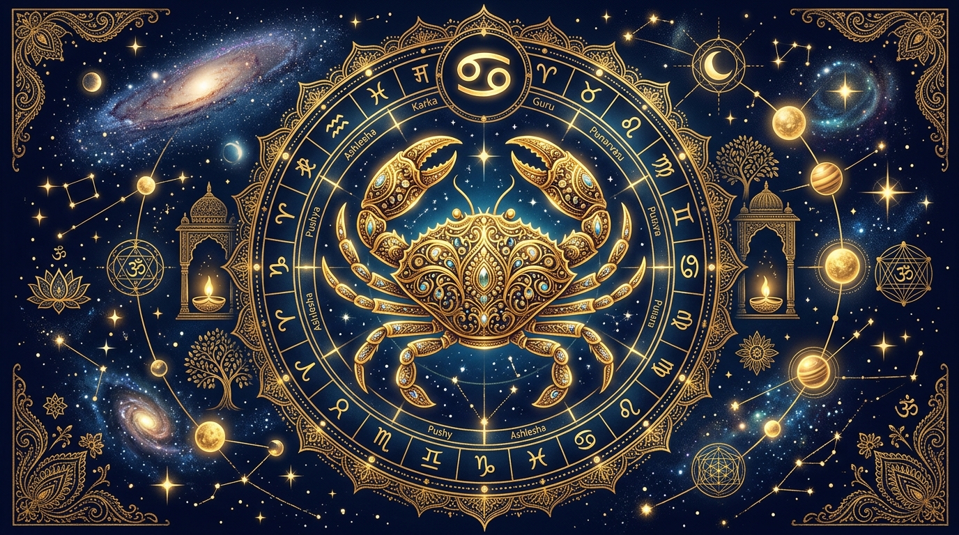 インド占星術 蟹座ラーシを象徴するイラスト
