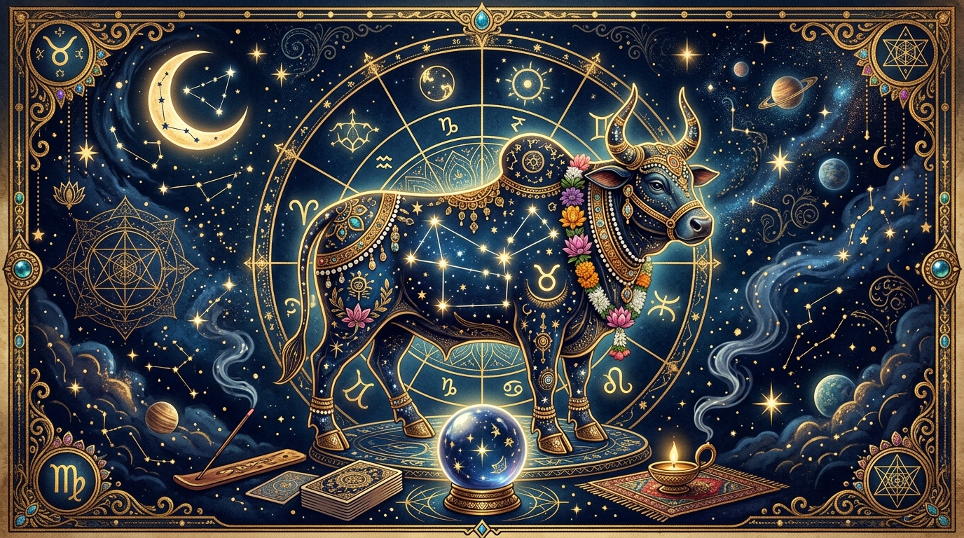 インド占星術 牡牛座ラーシを象徴するイラスト