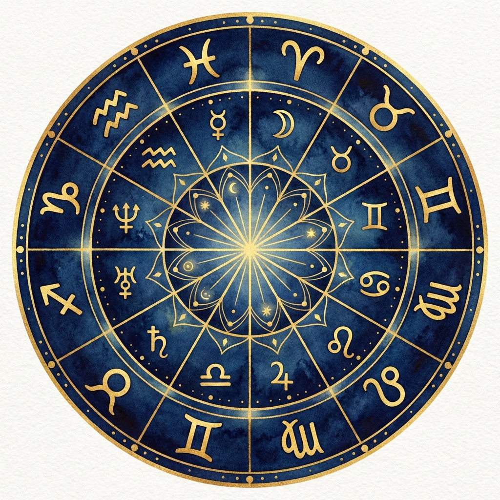 西洋占星術のホロスコープ（天体配置図）の構成要素
