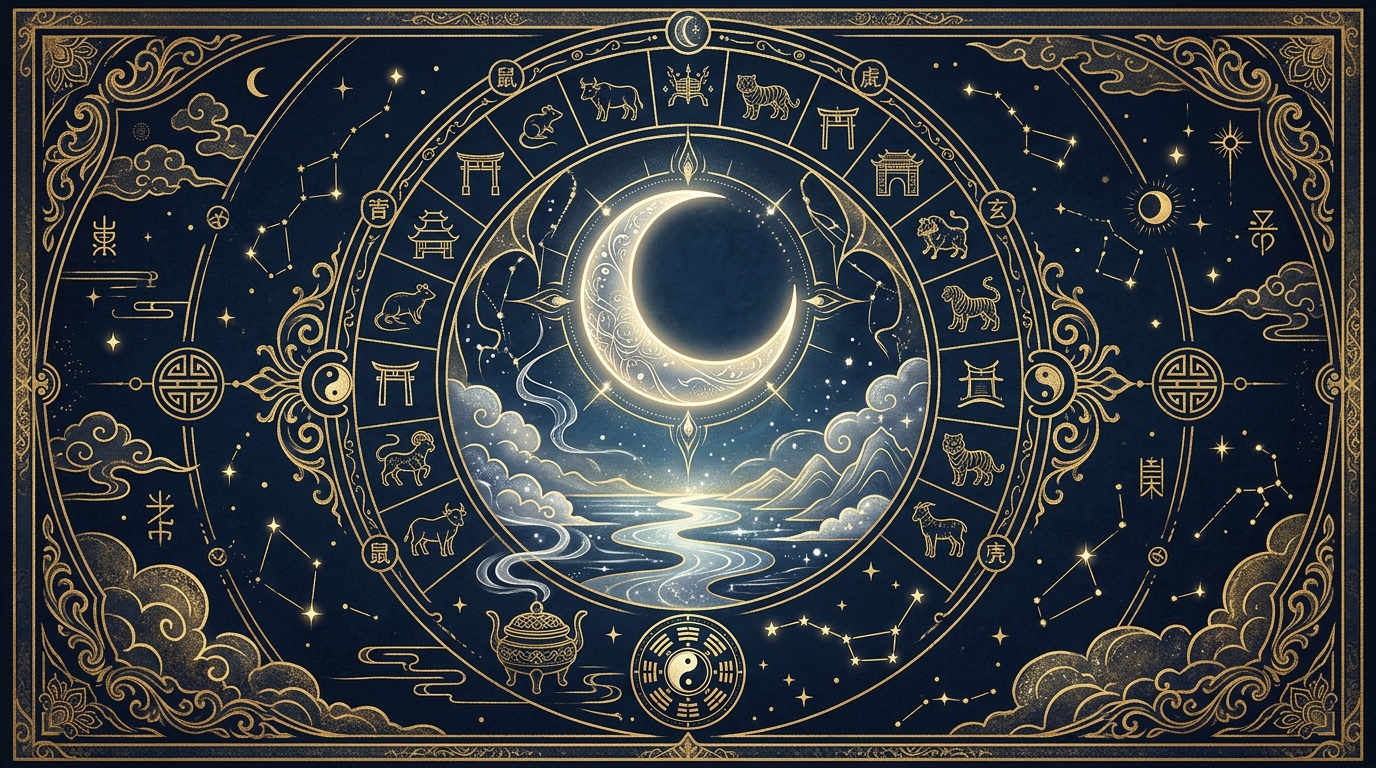 紫微斗数 太陰星を象徴するイラスト