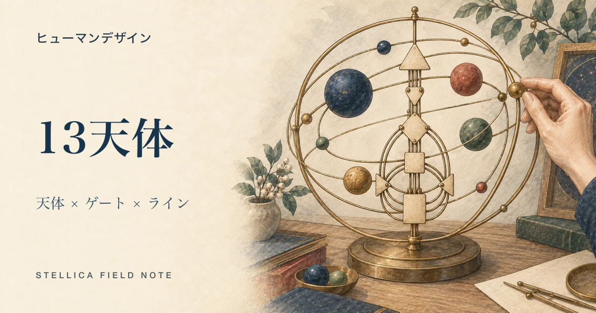 ヒューマンデザインの13天体の意味一覧|ゲート・ラインの読み方