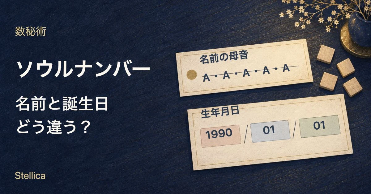ソウルナンバーは名前?生年月日?違いと母音からの計算方法