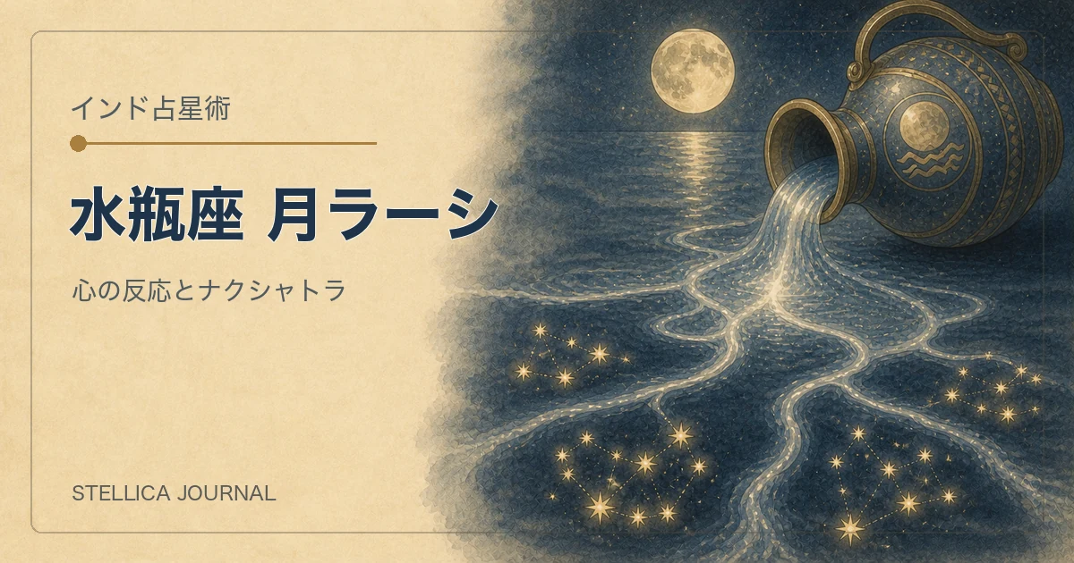 インド占星術の水瓶座ラーシとは？性格・ナクシャトラ・月の読み方